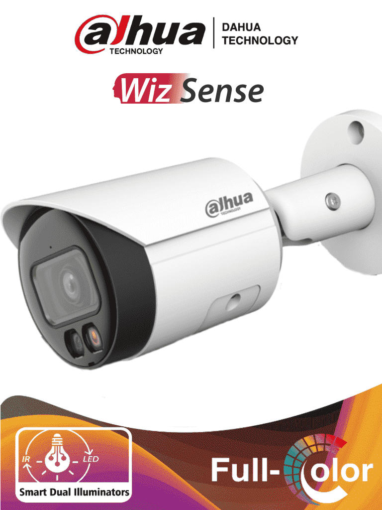 DAHUA IPC-HFW2449S-S-IL - Camara Bullet IP 4 Megapixeles/ Iluminador Dual Inteligente+Full Color/ WizSense/ Lente de 2.8mm/ 95 Grados/ Microfono Integrado/ 30 Mts de IR y Luz Visible/ Metal/ Ranura MicroSD/ WDR 120dB/ SMD Plus/ PoE #FULLC #IMD DAHUA IPC-HFW2449S-S-IL - Camara Bullet IP 4 Megapixeles/ Iluminador Dual Inteligente+Full Color/ WizSense/ Lente de 2.8mm/ 95 Grados/ Microfono Integrado/ 30 Mts de IR y Luz Visible/ Metal/ Ranura MicroSD/ WDR 120dB/ SMD Plus/ PoE #FULLC #IMD